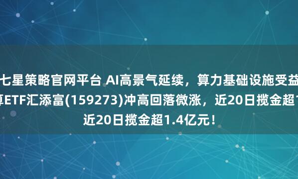 七星策略官网平台 AI高景气延续，算力基础设施受益！云计算ETF汇添富(159273)冲高回落微涨，近20日揽金超1.4亿元！